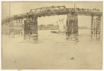 Gamla Battersea-bron av James Abbott McNeill Whistler