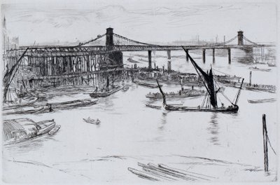 Old Hungerford Bridgeswed av James Abbott McNeill Whistler