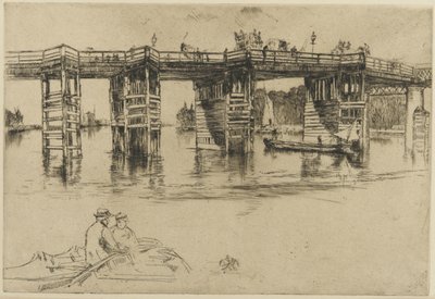 Gamla Putney Bridge av James Abbott McNeill Whistler