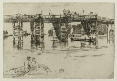 Gamla Putney Bridge av James Abbott McNeill Whistler