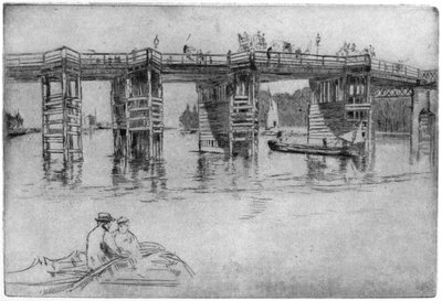Old Putney Bridge, 1879 1904. av James Abbott McNeill Whistler