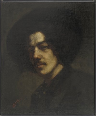 Porträtt av Whistler med hatt, 1857-59 av James Abbott McNeill Whistler