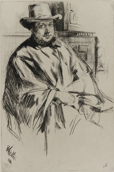 Porträtt av en man, 1860. av James Abbott McNeill Whistler
