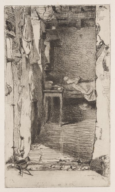 Lumplockare, Quartier Mouffetard, Paris av James Abbott McNeill Whistler