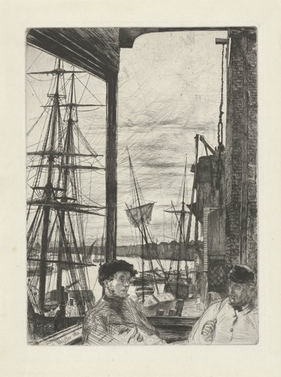 Rotherhithe Sexton etsningar av scener om Themsen och andra ämnen (serietitel) av James Abbott McNeill Whistler
