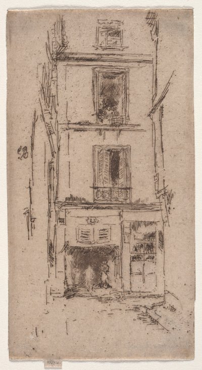 Rue des Bons Enfants, Tours. av James Abbott McNeill Whistler