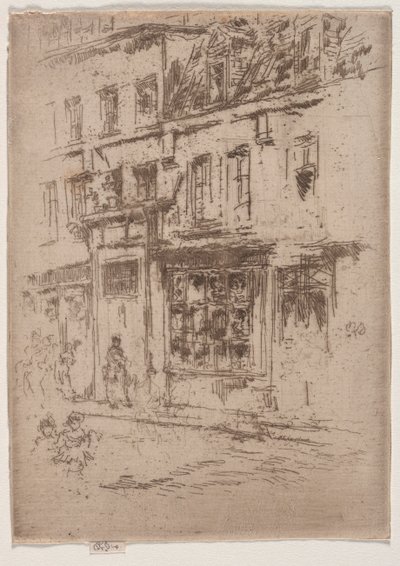 Rue du Buerre, Bryssel. av James Abbott McNeill Whistler