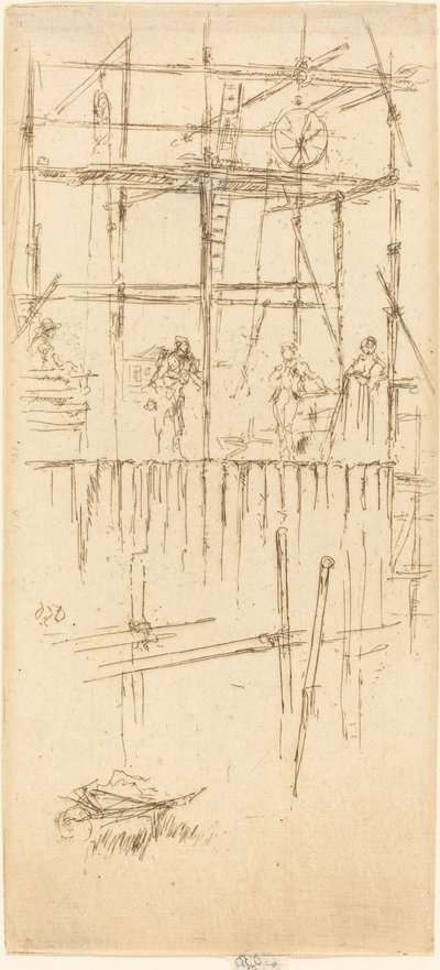 Savoy Ställningar, ca. 1887. av James Abbott McNeill Whistler