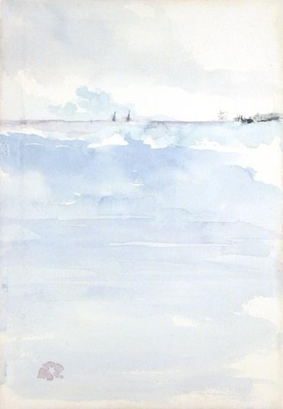 Seascape (akvarell på papper) av James Abbott McNeill Whistler