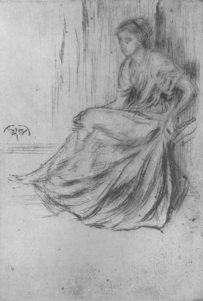 Sittande flicka, c1869, 1904 av James Abbott McNeill Whistler