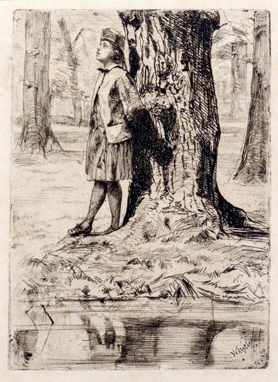 Seymour som står under ett träd av James Abbott McNeill Whistler