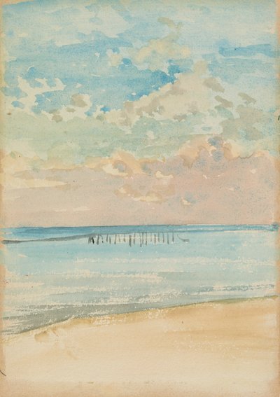Southend - Solnedgång, 1882-1884. av James Abbott McNeill Whistler