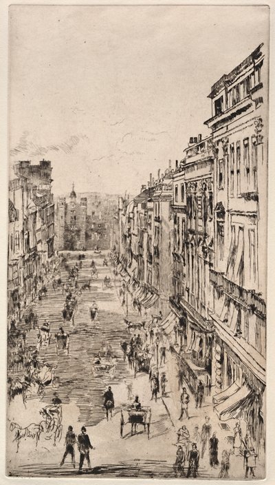 St James Street. av James Abbott McNeill Whistler