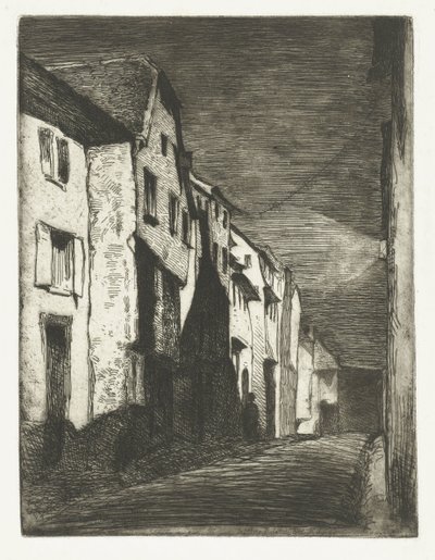 Straat i Saverne Gatan vid Saverne Tolv etsningar från naturen (serietitel) av James Abbott McNeill Whistler