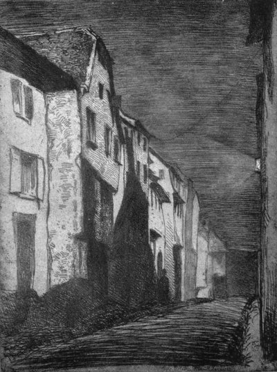 Street at Saverne, 1858, 1903 av James Abbott McNeill Whistler