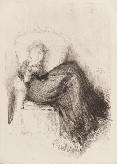 Studie - Maude Sittande, 1878. av James Abbott McNeill Whistler