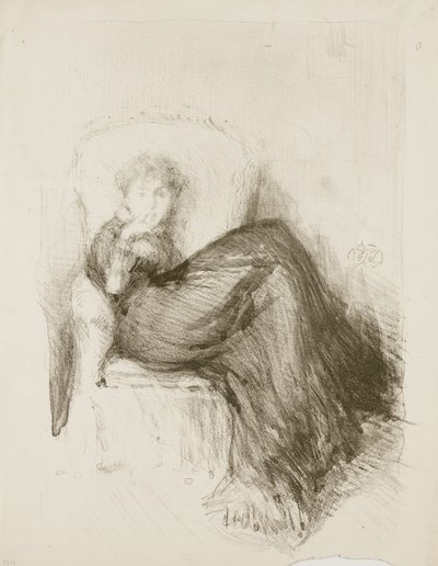 Studie: Maud Sittande, 1878 av James Abbott McNeill Whistler