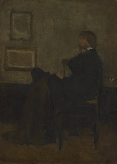 Study for Arrangement in Grey and Black, nr 2: Porträtt av Thomas Carlyle, 187273. av James Abbott McNeill Whistler