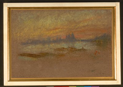 Solnedgång; rött och guld-Salute av James Abbott McNeill Whistler
