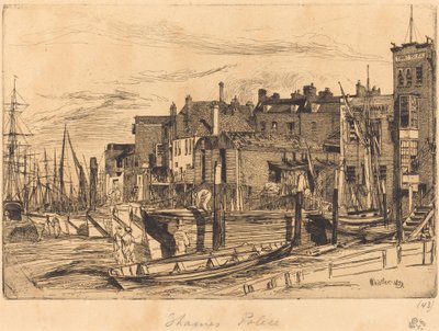 Thames Police, 1859. av James Abbott McNeill Whistler