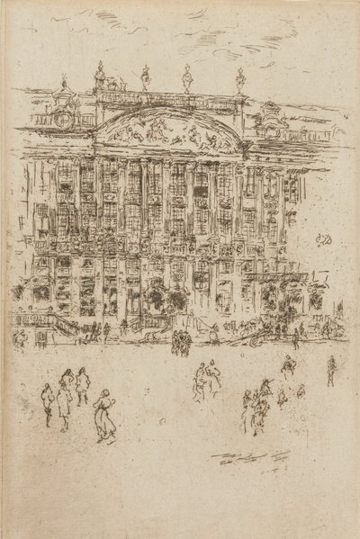 Kyrkan - Bryssel tillbedjan, 1887. av James Abbott McNeill Whistler