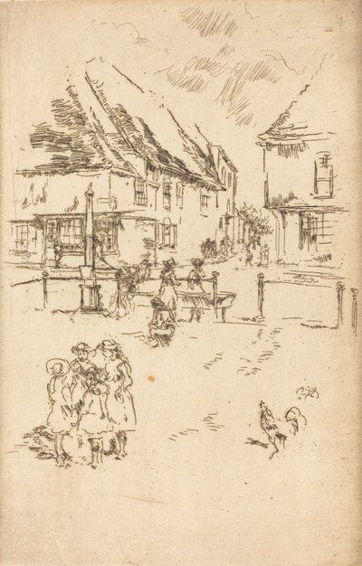 Hanen och pumpen, c. 1887. av James Abbott McNeill Whistler