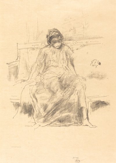 Den draperade figuren, sittande, 1893. av James Abbott McNeill Whistler