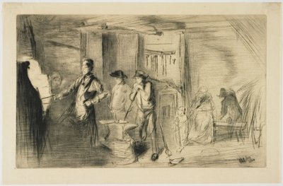 Smedjan ur Sexton etsningar av scener vid Themsen och andra motiv av James Abbott McNeill Whistler