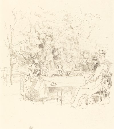 Trädgården, 1891. av James Abbott McNeill Whistler