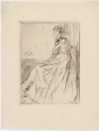 Brevet Maud, sittande, 1873. av James Abbott McNeill Whistler
