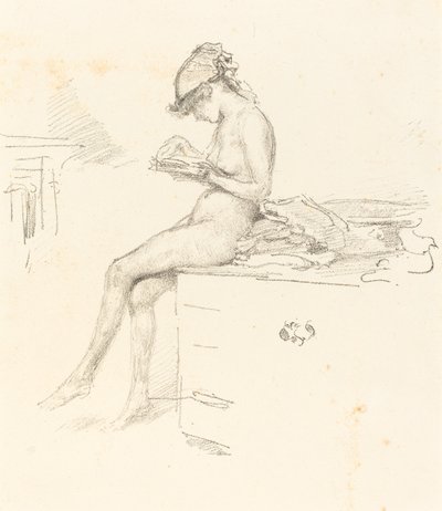 Den lilla nakenmodellen, Reading, 18891890. av James Abbott McNeill Whistler