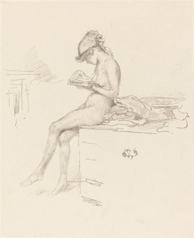 Den lilla nakenmodellen, Reading, 18891890. av James Abbott McNeill Whistler