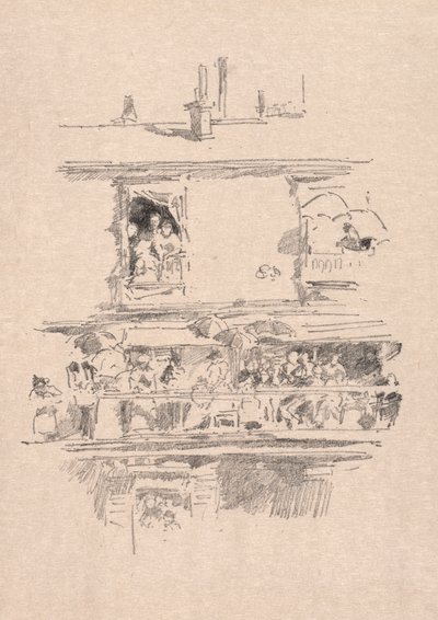 Den långa balkongen, 1894. av James Abbott McNeill Whistler
