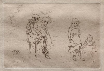 Menpes-barnen. av James Abbott McNeill Whistler