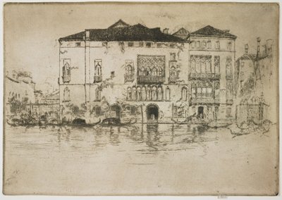 Palatsen från den första Venedigserien av James Abbott McNeill Whistler