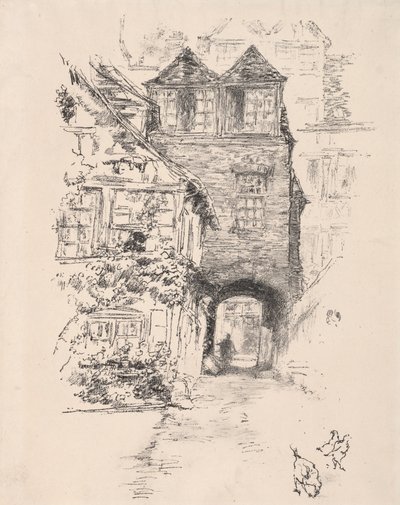 Prästhuset, Rouen, 1894. av James Abbott McNeill Whistler