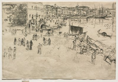 The Riva, nr 1, 1880. av James Abbott McNeill Whistler