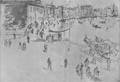 The Riva, nummer två, c1880, 1904 av James Abbott McNeill Whistler
