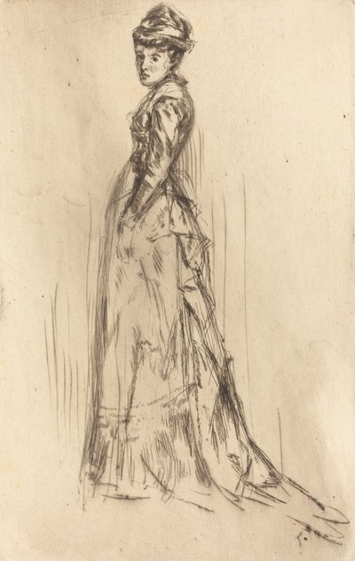 Sidenklänningen, ca. 1873. av James Abbott McNeill Whistler