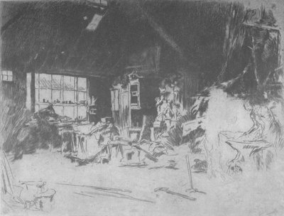 Smedjan, 1880, 1904 av James Abbott McNeill Whistler