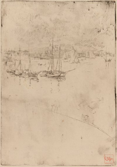 Ångbåten, Venedig, 1879-1880. av James Abbott McNeill Whistler