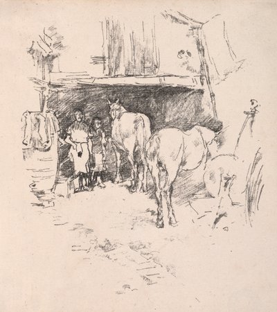 Trapporna, Luxembourgträdgården. av James Abbott McNeill Whistler