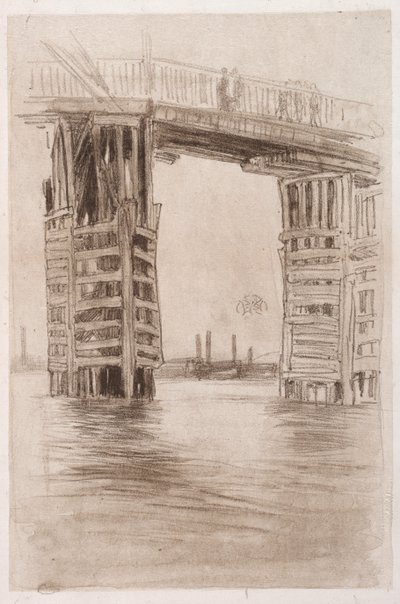 Höga bron. av James Abbott McNeill Whistler