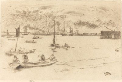 Themsen mot Erith, ca. 1877. av James Abbott McNeill Whistler