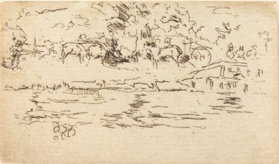 Bogserbanan. av James Abbott McNeill Whistler