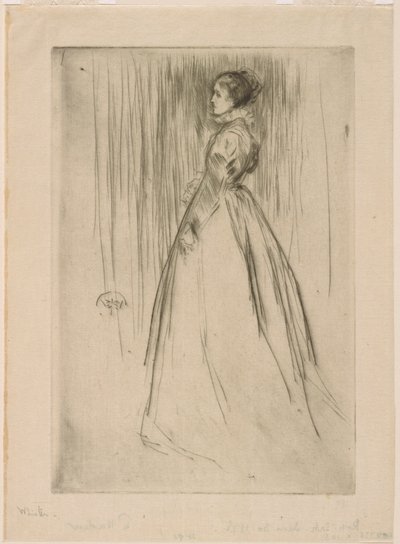 Sammetsklänningen Mrs. Leyland, 1873. av James Abbott McNeill Whistler