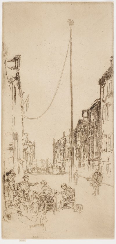 Den venetianska masten, 1879-1880. av James Abbott McNeill Whistler
