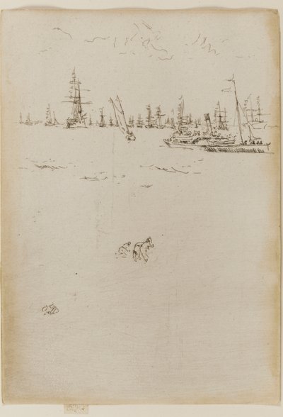 Besöksbåten, 1887. av James Abbott McNeill Whistler