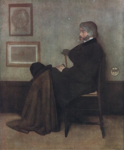 Thomas Carlyles porträtt, Bibbys Annual, 1916-1917 av James Abbott McNeill Whistler