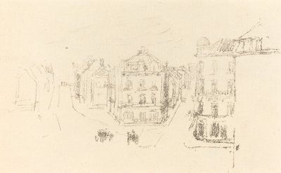 Provskiss: Grand Rue, Dieppe, ca. 1891. av James Abbott McNeill Whistler